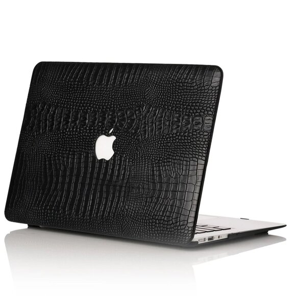 Chic Geeks Black Faux Crocodile MacBook Case, 13" MacBook Air - Picture 1 of 3